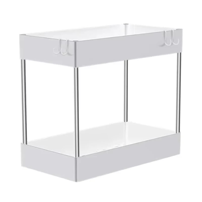 Under Sink Storage Organizer - 2-Tier Drawer Multipurpose Rack for Bathroom and Kitchen