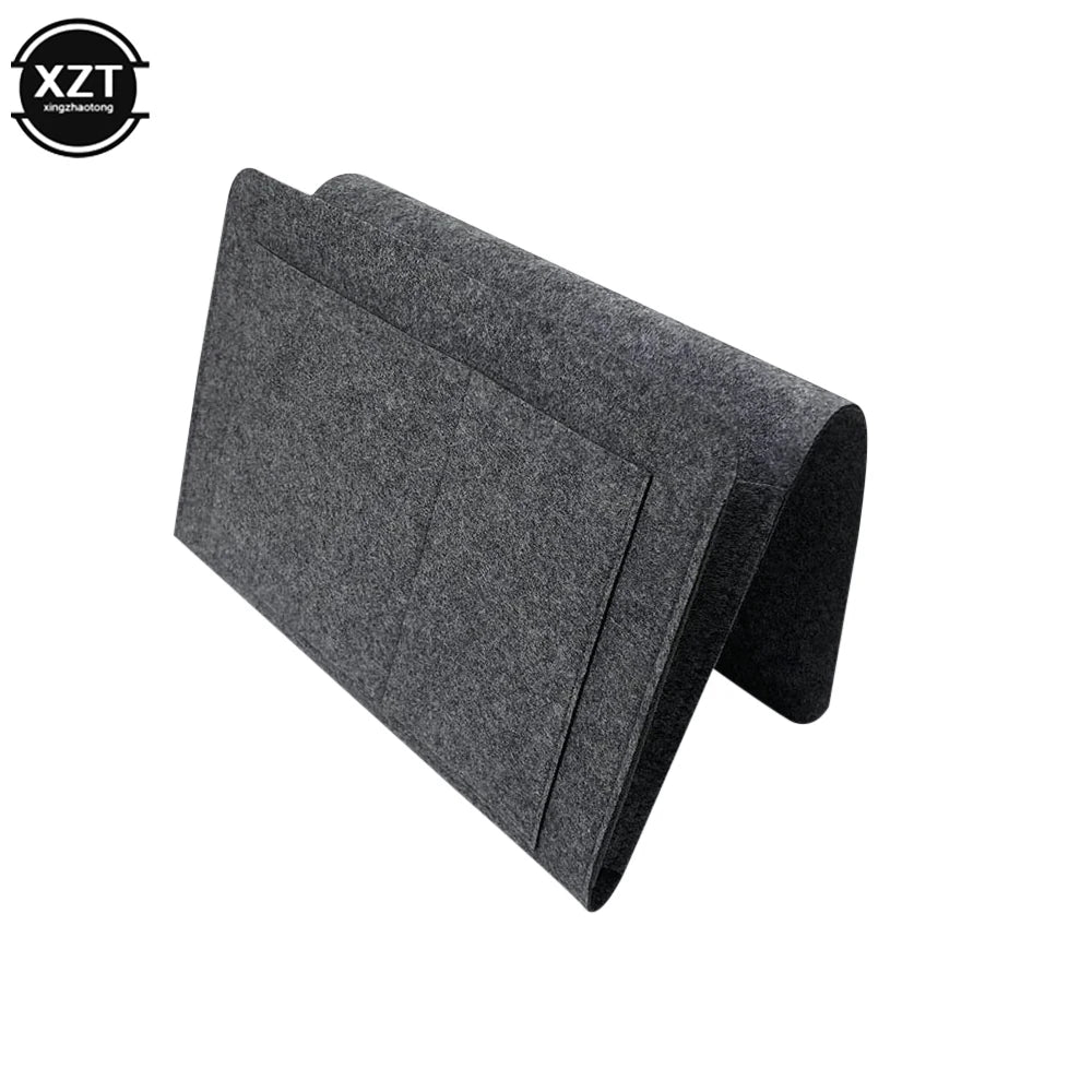 Felt Bedside Storage Organizer - Multi-Pocket Holder for Phones, Books, Magazines, and Tissues for Bedside or Sofa Use