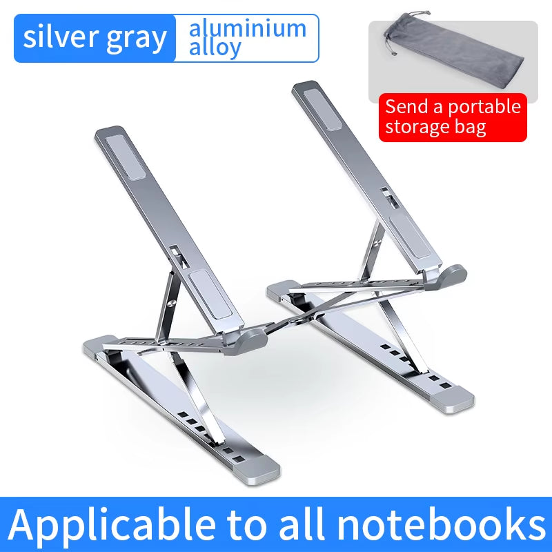 YYLM N8 Adjustable Aluminum Laptop Stand for MacBook - Portable, Foldable, and Stable Cooling Notebook Holder