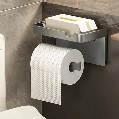 2026 Wall-Mounted Toilet Paper Holder and Organizer for Bathroom and Kitchen Essentials