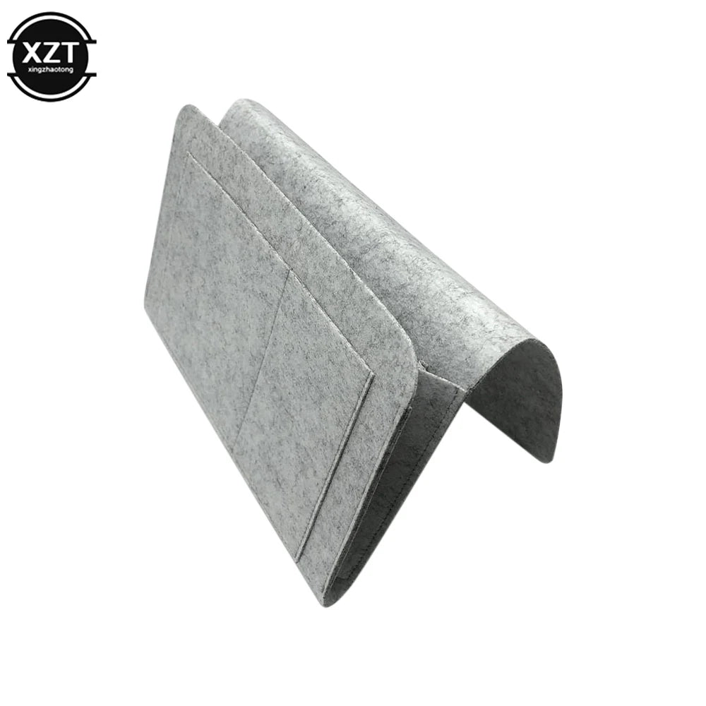 Felt Bedside Storage Organizer - Multi-Pocket Holder for Phones, Books, Magazines, and Tissues for Bedside or Sofa Use