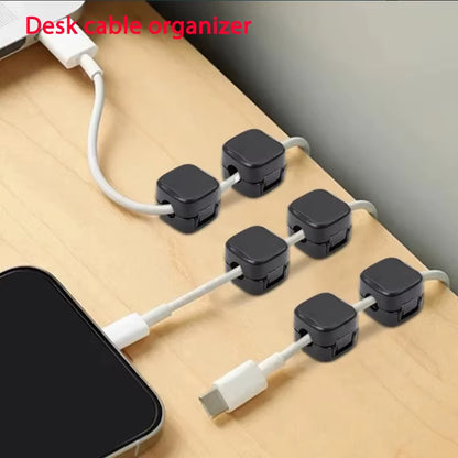 Magnetic Cable Clip and Adhesive Wire Organizer for Efficient Home and Office Desk Management