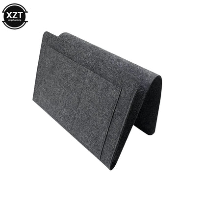 Felt Bedside Storage Organizer - Multi-Pocket Holder for Phones, Books, Magazines, and Tissues for Bedside or Sofa Use