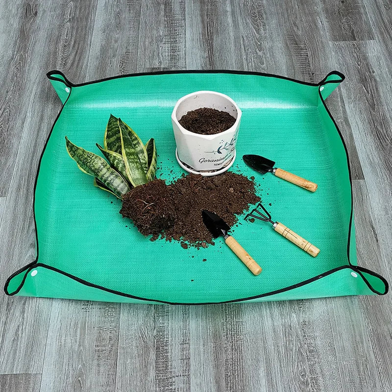 50x50cm Waterproof Gardening Transplanting Mat for Plant Repotting and Potting Tasks