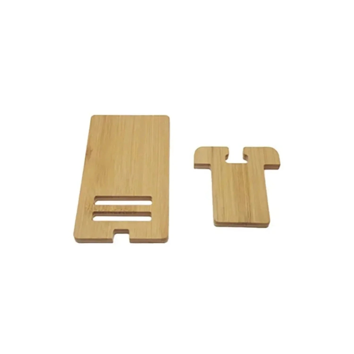 Bamboo Desktop Phone Holder - Versatile Wooden Smartphone Charging Stand