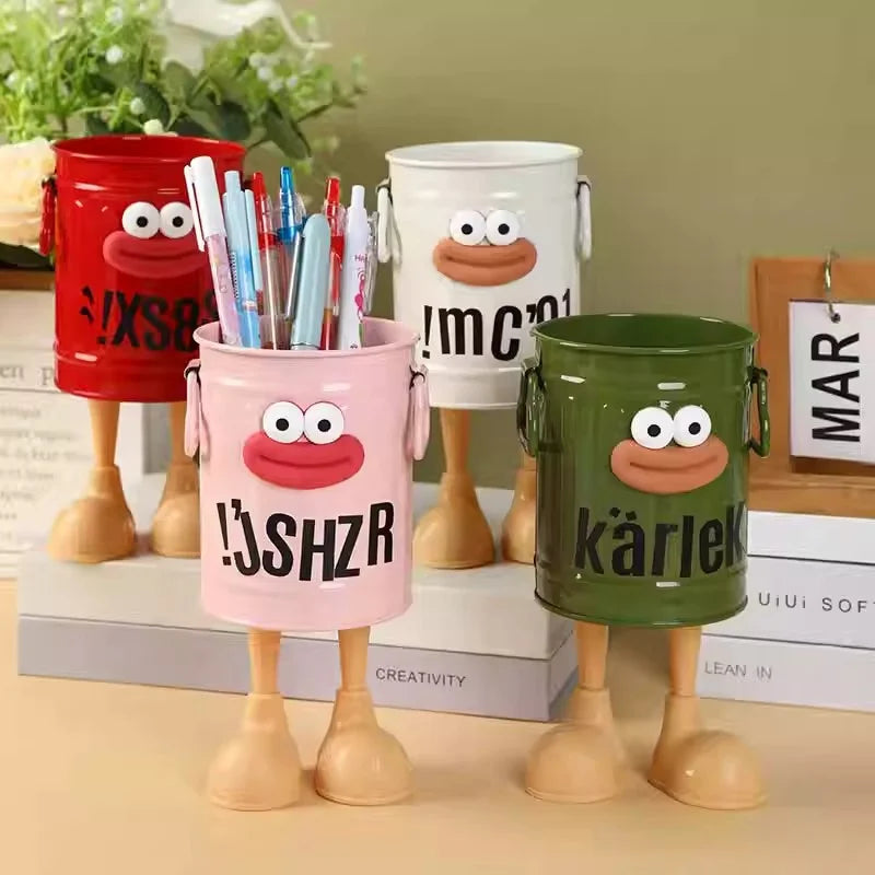 Cartoon Pen and Pencil Holder - Desk Organizer for Home and Office Storage
