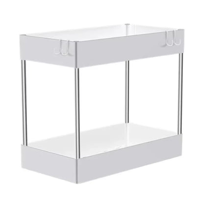 Under Sink Storage Organizer - 2-Tier Drawer Multipurpose Rack for Bathroom and Kitchen