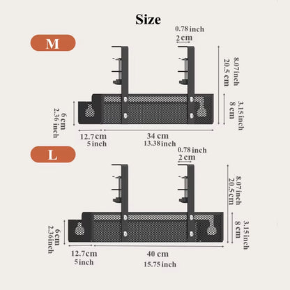 Extendable Under-Desk Cable Management Tray with Clamp and Retractable Power Strip Holder