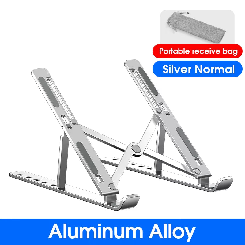 YYLM N8 Adjustable Aluminum Laptop Stand for MacBook - Portable, Foldable, and Stable Cooling Notebook Holder