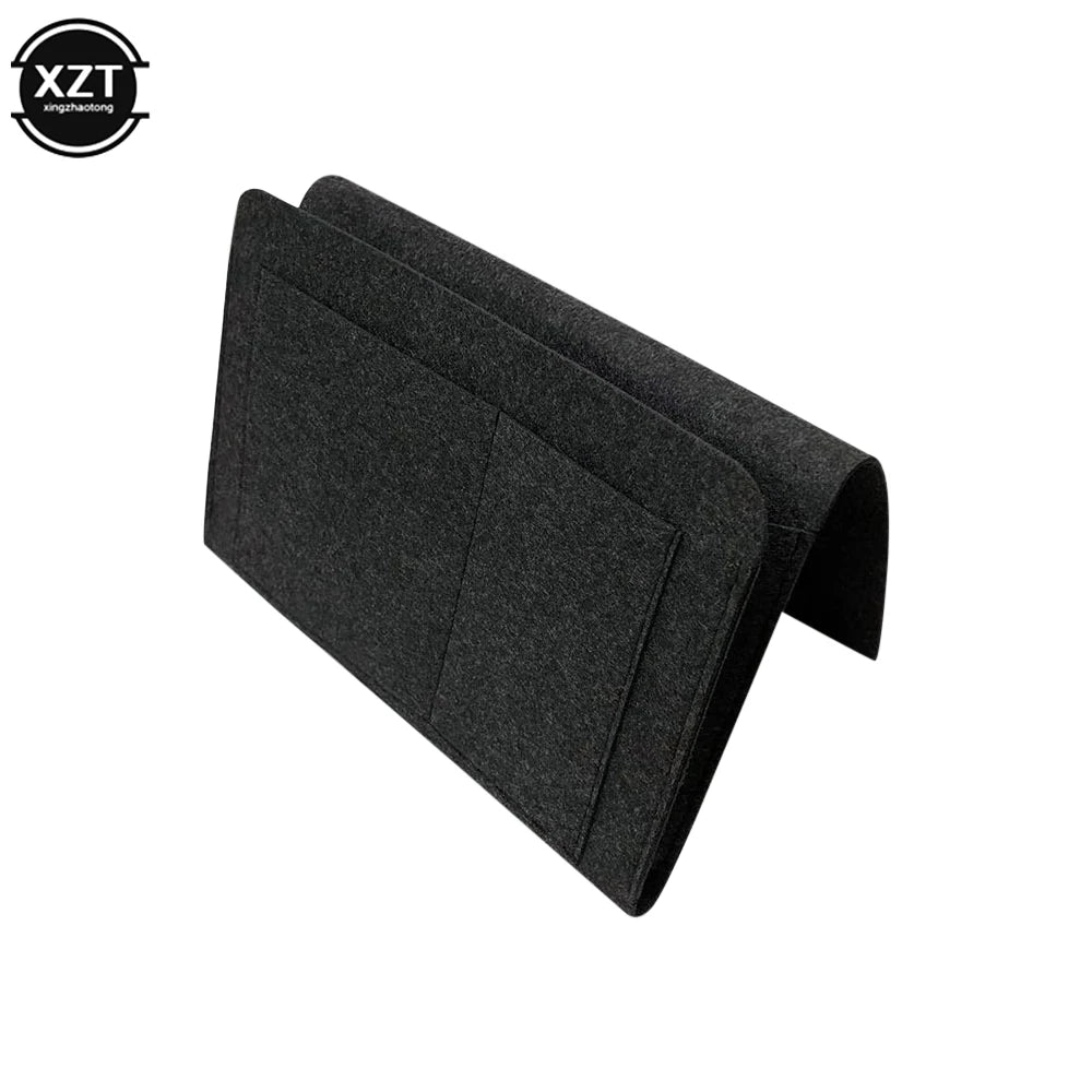 Felt Bedside Storage Organizer - Multi-Pocket Holder for Phones, Books, Magazines, and Tissues for Bedside or Sofa Use