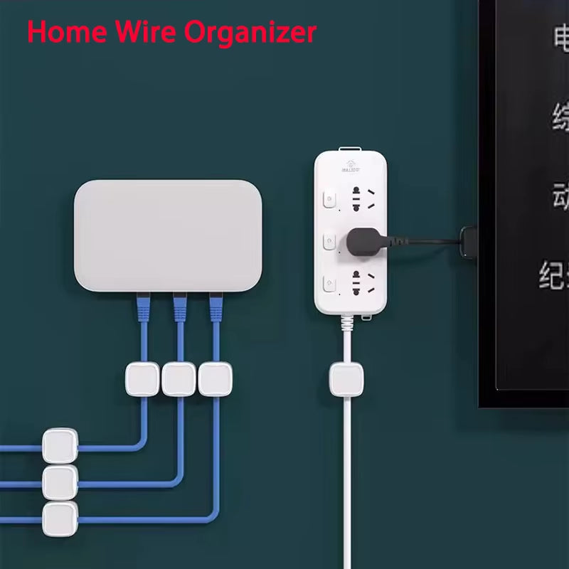 Magnetic Cable Clip and Adhesive Wire Organizer for Efficient Home and Office Desk Management