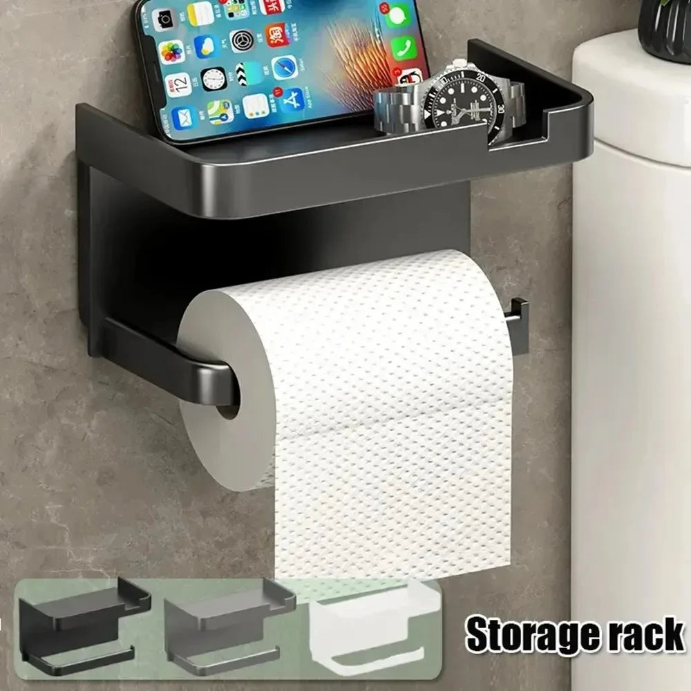 2026 Wall-Mounted Toilet Paper Holder and Organizer for Bathroom and Kitchen Essentials